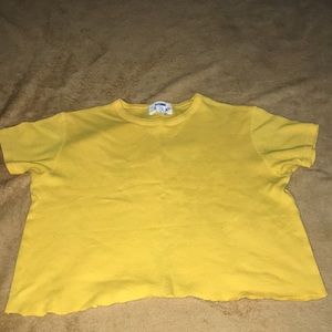 Yellow crop top